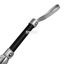 Серебристая плетка Struggle My Flogger с черной ручкой - 45 см. (243733)