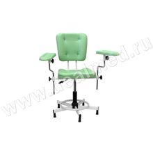 Кресло донорское MedMebel №25 с двумя подлокотниками, газлифт, (цвет зелёный 6156), Россия