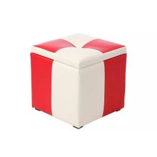 Мебельстория Пуф Рубио-2 красно-белый к з ID - 310804