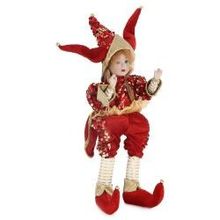 Кукла Петрушка, музыкальная с движением, фарфор, полиэстер (66324)