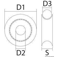 Osculati Aluminium pulley 28 mm for lines 4 mm, 55.246.01