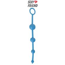 Анальный стимулятор цепочка цвет голубой 24,5 см