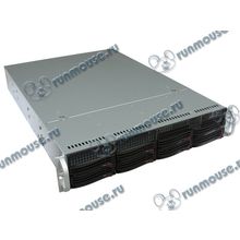 Серв. корпус 2U 19" RM Supermicro "CSE-825TQ-R740LPB", E-ATX, черный (740Вт) [124456]