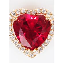 Кулон с корундом "Большое сердце"