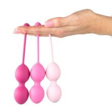 FeelzToys Набор из 3 розовых вагинальных шариков FemmeFit Advanced Pelvic Muscle Training Set (розовый)
