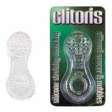 Прозрачное эрекционное кольцо со стимулятором клитора Clitoris прозрачный