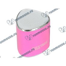 Акустическая система Flextron "F-CPAS-327B1-PK", 3Вт, с MP3 плеером, с FM-радио, портативная, розовый (ret) [109312]