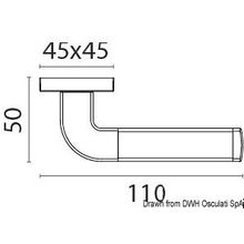 Osculati Classic CPC chromed brass handle 110 mm, 38.348.51