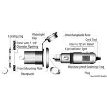 Osculati Socket + external mounting panel, 14.517.01