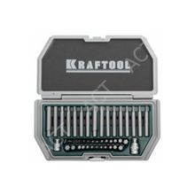 Набор KRAFTOOL "INDUSTRY" Биты усиленные для высоких нагрузок, с двумя адаптерами, 44 предмета
