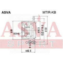 Шрус Внутренний | Прав | Mitsubishi  Pajero  Montero Sport Challenger Kh# 2008- 33*131 Мм ASVA арт. MTIRKB