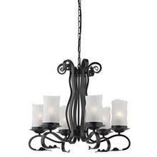 Подвесная люстра SCROLL черный белый E27 6*60W A7915LM-6BK