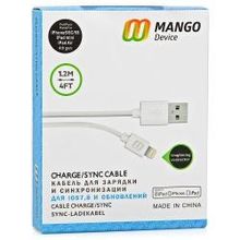 Кабель Mango Device Lightning 8 pin, 1.2 м, белый