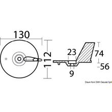 Osculati Magnesium fin anode Honda 75 125 HP, 43.291.52