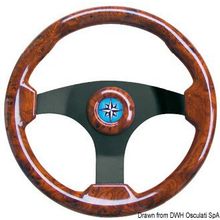 Osculati Technic steering wheel root coated black 350 mm, 45.163.01