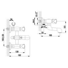 Смеситель Lemark Pallada LM2610C для ванны с душем