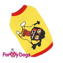 Футболка для собак желтая ForMyDogs No Brakes 214SS-2017 Y
