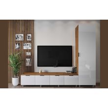 Case Гостиная ASTERIA XL Дуб вотан Белый глянец