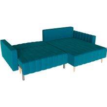 Алмаз. Любимый дом Хьюго Диван угловой трёхместный (синий)