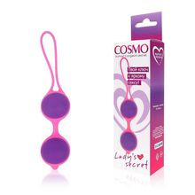 Bior toys Фиолетово-розовые вагинальные шарики Cosmo (фиолетовый с розовым)