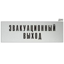 Информационная табличка «Эвакуационный выход» на дверь прямоугольная Д99 (300х100 мм)