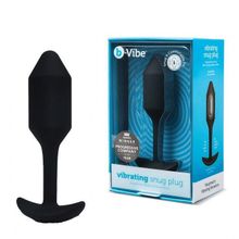 b-Vibe Чёрная пробка для ношения с вибрацией Snug Plug 2 - 11,4 см. (черный)