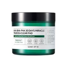 Отшелушивающие подушечки для проблемной кожи с AHA, BHA, PHA кислотами Some by Mi AHA-BHA-PHA 30 Days Miracle Truecica Clear Pad 70шт