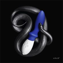 Lelo Синий перезаряжаемый вибростимулятор простаты Loki Federal Blue - 19,6 см.