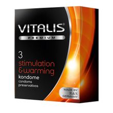 R&S GmbH Презервативы VITALIS PREMIUM stimulation   warming с согревающим эффектом - 3 шт.