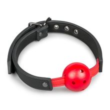 EDC Красный кляп-шар Easytoys Ball Gag With PVC Ball (красный с черным)