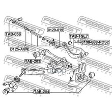 Болт С Эксцентриком | Зад Прав Лев | Toyota Avensis Azt25# 2003.07-2008.11 [Jp] Febest арт. 0129015