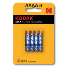 Батарейка AAAA KODAK MAX LR61-4BL, 4шт, блистер (K4A-4)