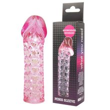 Bior toys Закрытая розовая насадка-фаллос Penis sleeve - 11,7 см. (розовый)