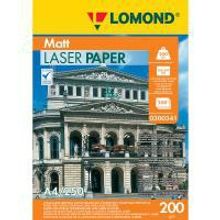 LOMOND 0300341 бумага матовая двухсторонняя для лазерной печати А4, 200 г м2, 250 листов