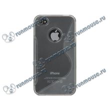 Чехол Flextron "IPH4-GTP01" для Apple iPhone 4 4S, серый [96026]