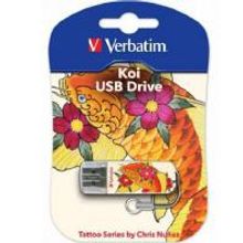 Флэш накопитель USB 16 Гб Verbatim Mini Tattoo Edition Fish (049886)