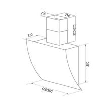 Каминная вытяжка Maunfeld Sky Star 90 Black