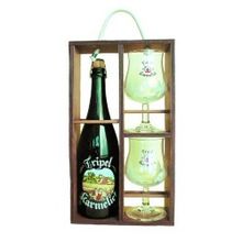 Пиво Пивной набор Трипл Кармелит, 1*0.750 л., 8.4%, +2 бокала, стеклянная бутылка, 6