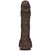 Коричневый фаллоимитатор-гигант Prince Yahshua ULTRASKYN 10.5” Cock with Removable Vac-U-Lock Suction Cup - 27,4 см. Коричневый