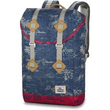 Среднего размера мужской городской рюкзак Dakine Trek 26L Tradewinds джинсовый с бордовыми вставками для ноутбука 17