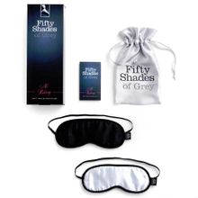 Fifty Shades of Grey Набор из двух масок на глаза Soft Blindfold Twin Pack (черный с серым)