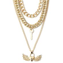 Многослойное колье "Ключ от сердца" (арт. 81151-4)