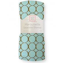 SwaddleDesigns Marquisette Mocha Mod Circles морской кристалл