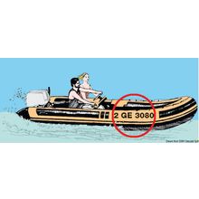 Osculati Self-adhesif M black 8 cm, 54.534.08M