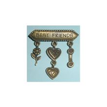 Винтажная брошь "best friends" jj