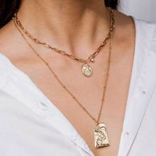 Многослойное колье под золото (арт. 80211-4)