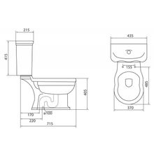 Бачок унитаза BelBagno BOHEME  BB115T