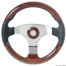 Osculati Technic steering wheel black root coated 350 mm, 45.163.26