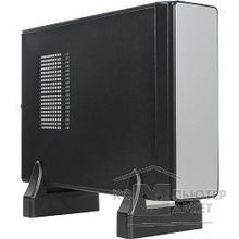 EXEGATE EX249493RUS Корпус Slim Minitower  MI-213L <Black-Silver, БП M450, 80mm, mATX, с выключателем, 2 SATA>