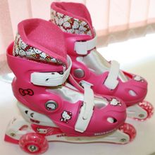 Hello Kitty Раздвижные трехколесные роликовые коньки HELLO KITTY 2541 (р.31-34)